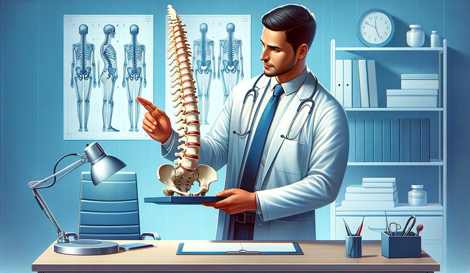 脊髄模型と医師