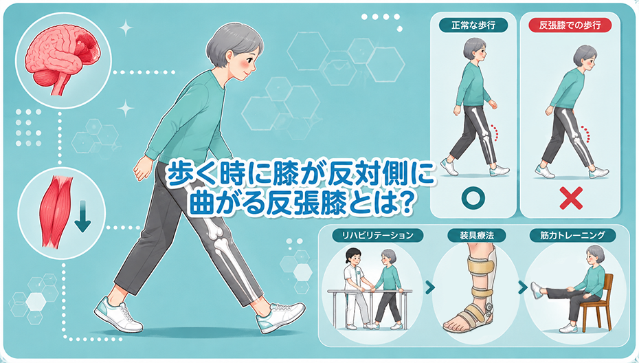 歩く時に膝が反対側に曲がる反張膝とは？