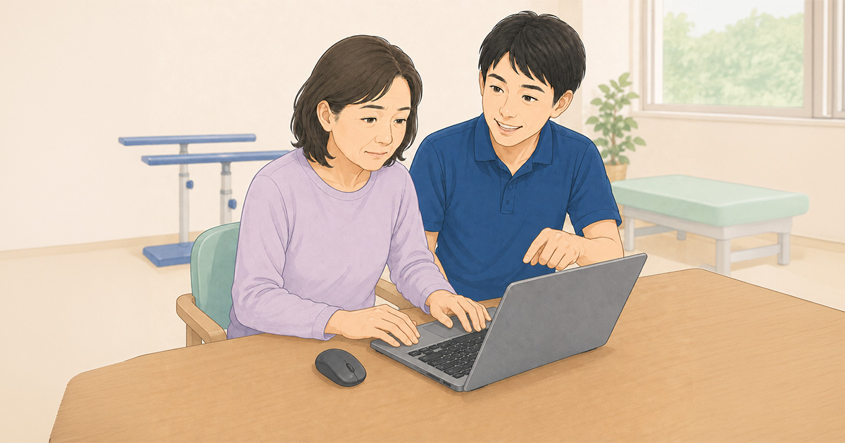リハビリを受ける様子