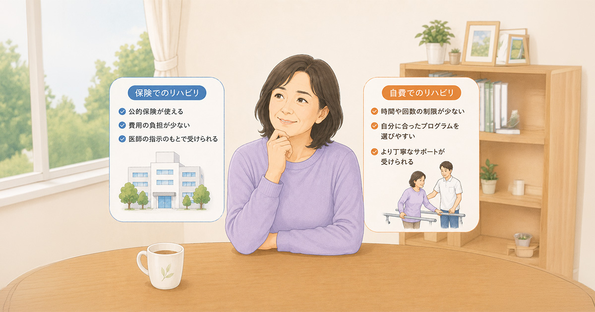 自費か保険か考える女性