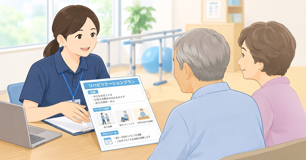 リハビリについて相談する様子